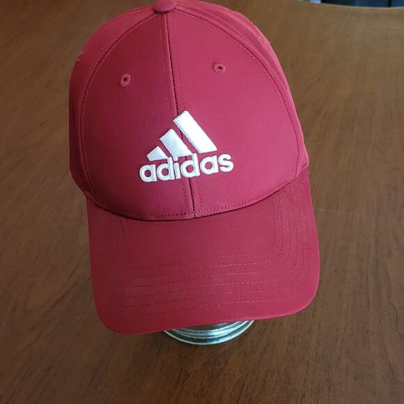 Adidas Hat Baseball Cap Stitch Embroidered Logo Maroon One size fits all - Picture 1 of 12